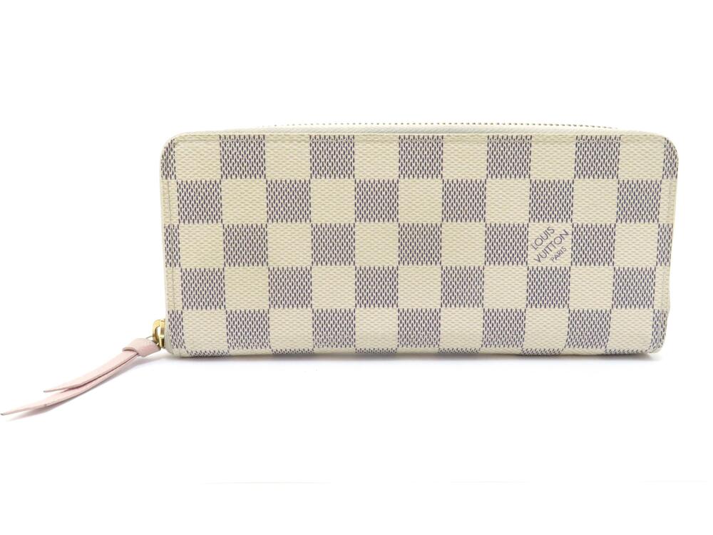 LOUIS VUITTON Portefeuille Clemence Damier Azur White